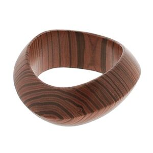 Patterned Wood Bangle Bracelet